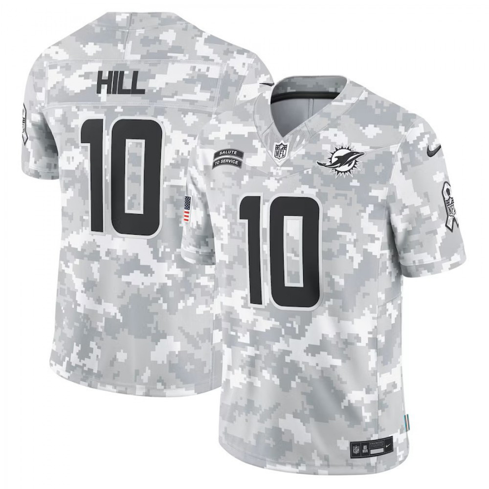 Tyreek Hill Miami Dolphins Nike 2024 Salute to Service Limited Jersey - Arctic Camo-GridironStore